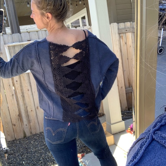 🌿BLUE Free People Sweater🌿 - Picture 2 of 7